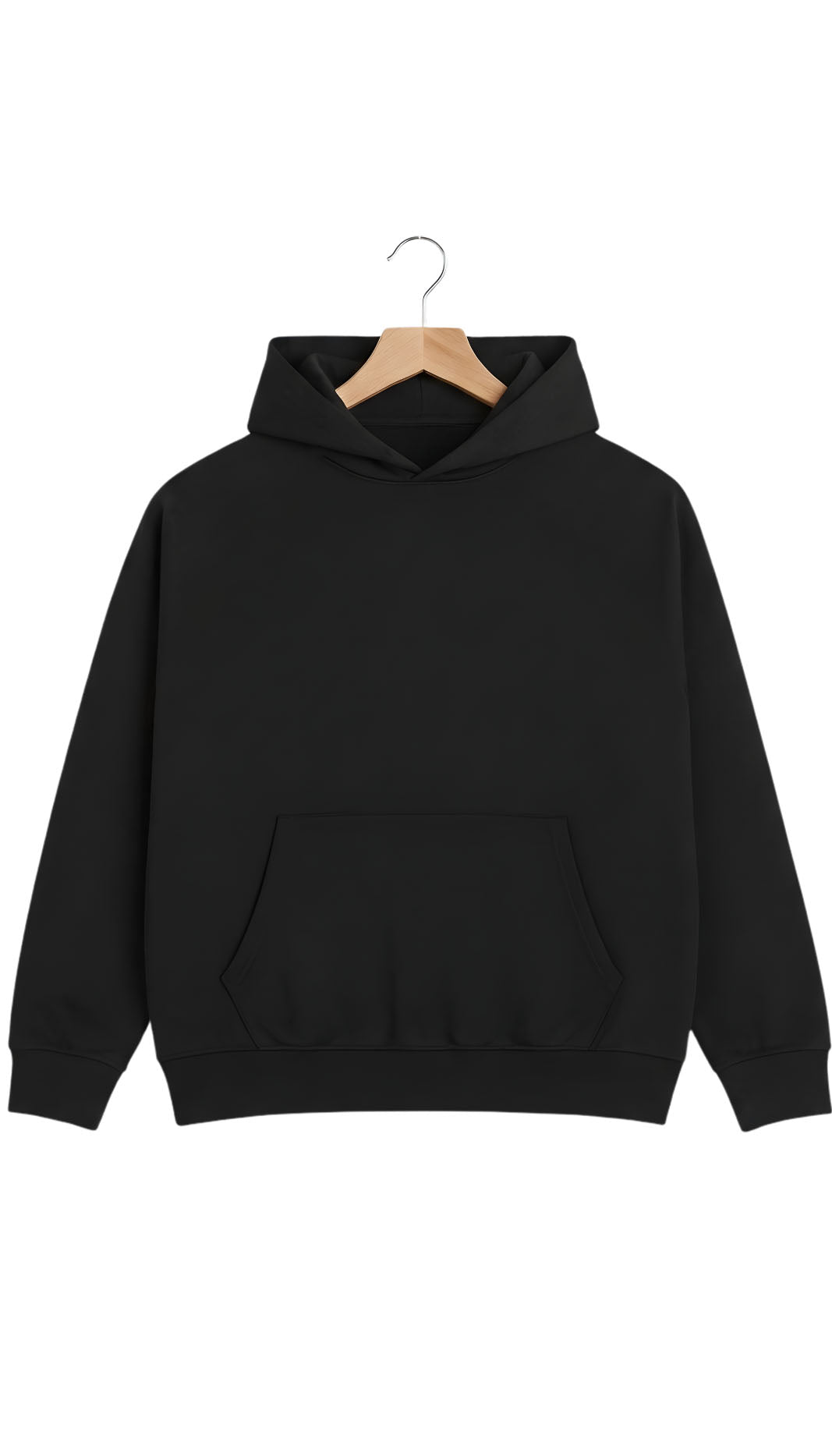 Black plain hoodie