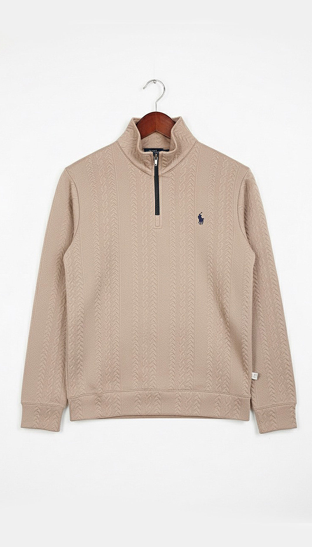 Polo Ralph Lauren Cable Knit Cotton Quarter Zip Sweater