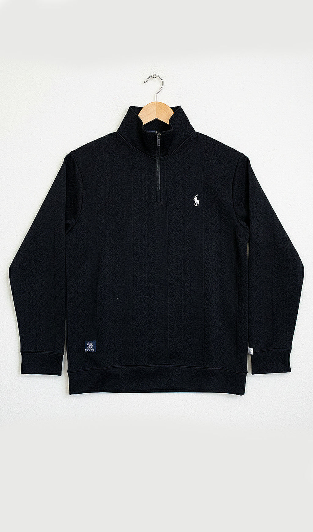 Polo Ralph Lauren Cable Knit Cotton Quarter Zip Sweater