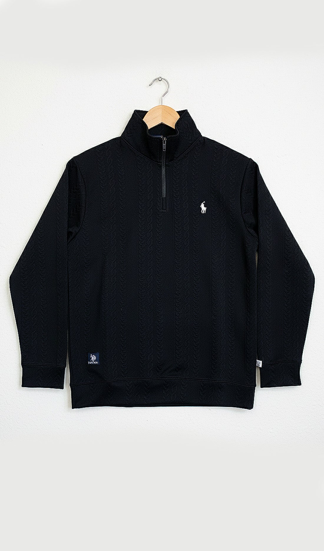 Polo Ralph Lauren Cable Knit Cotton Quarter Zip Sweater
