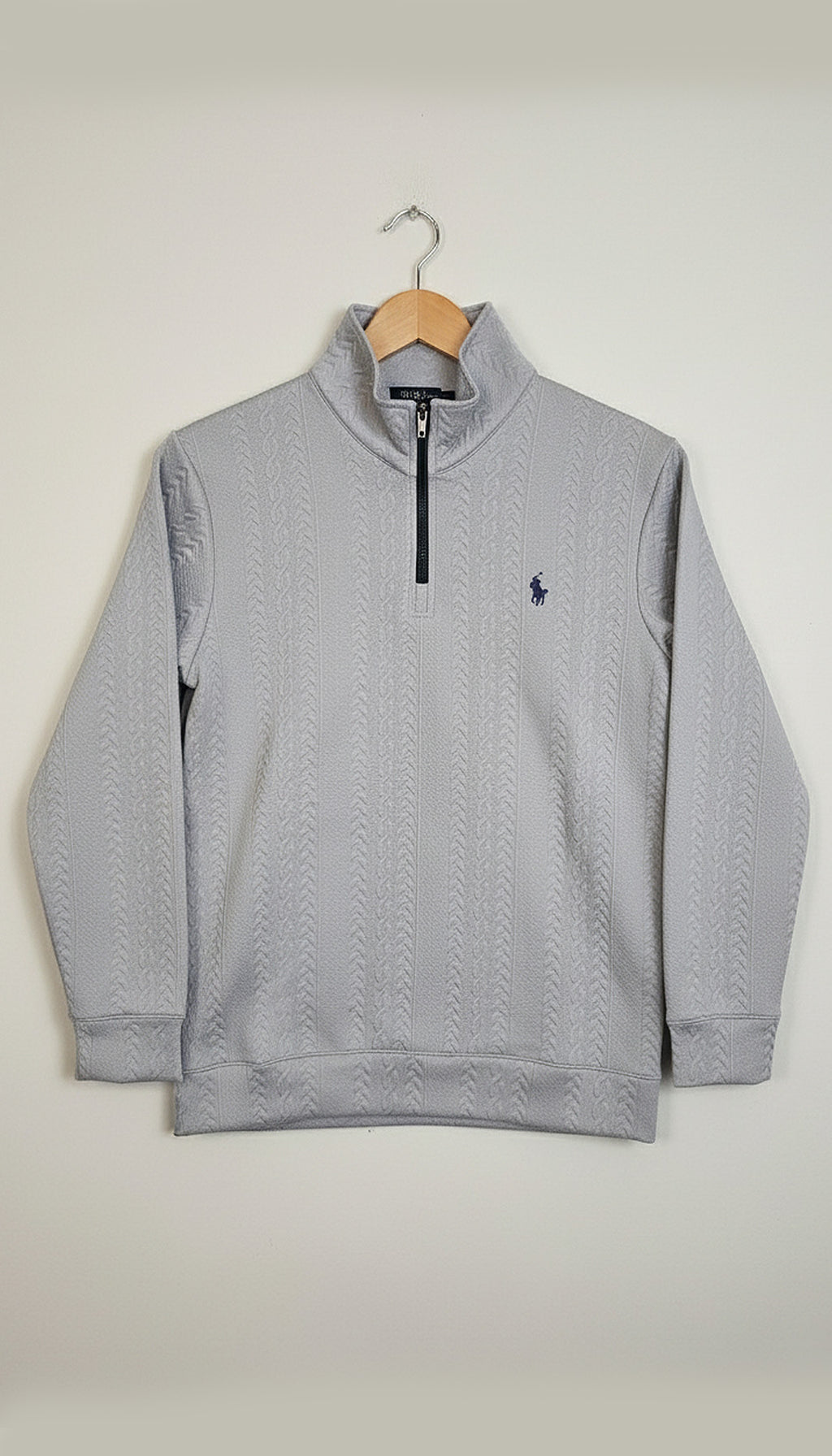 Polo Ralph Lauren Cable Knit Cotton Quarter Zip Sweater