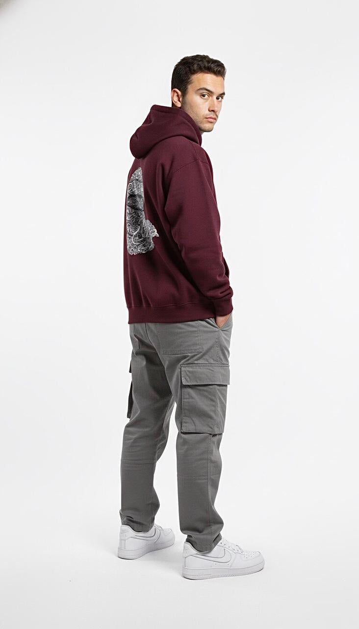 Paisley Patterned Balaclava Graphic Hoddie
